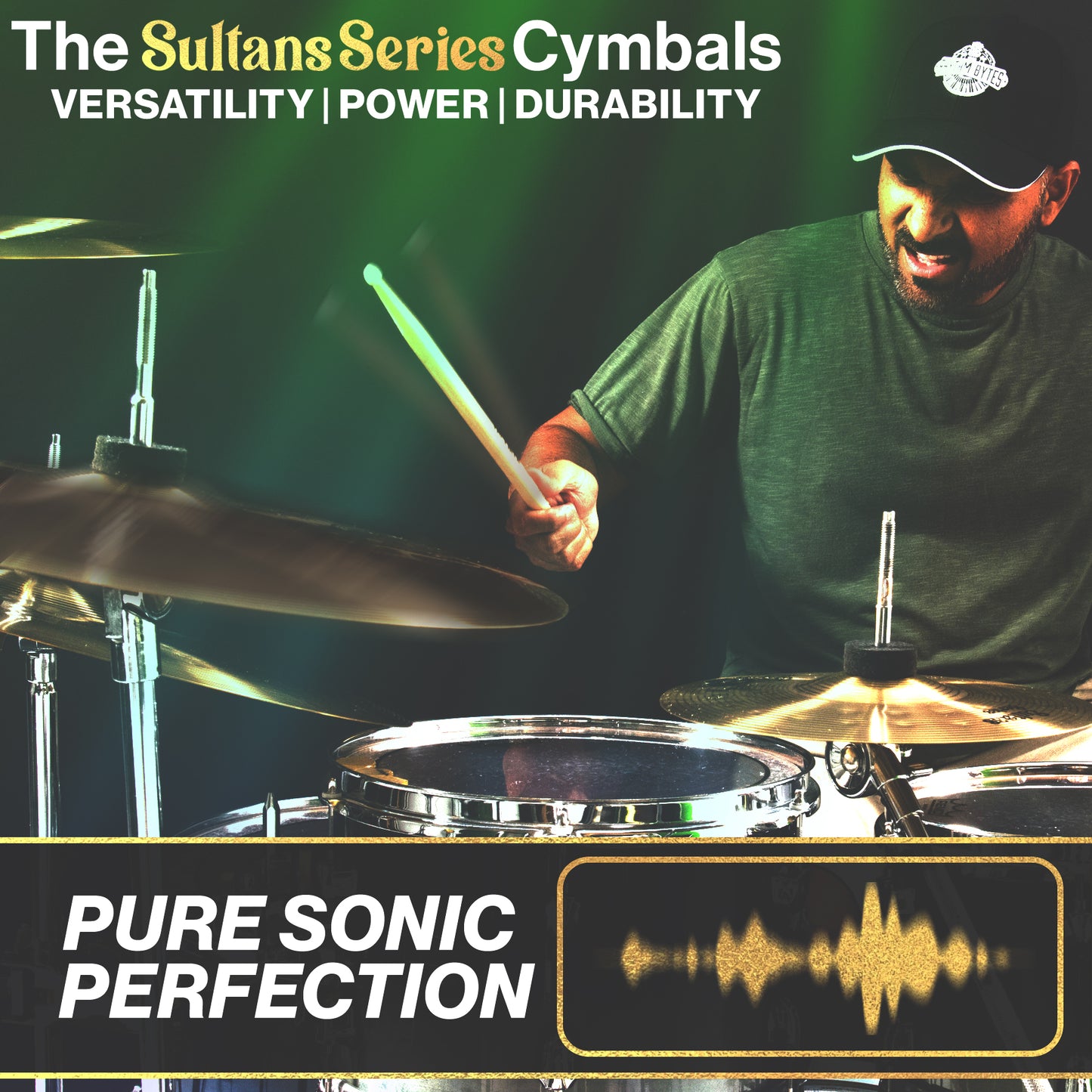 Rhythm Bytes Cymbal Set for Drums | New Sultans Series 7 pcs Cymbals Pack Includes 14" High-Hat, 16" Crash, 18" Crash, 20" Ride, Bonus 10" Splash and 18" China Cymbal