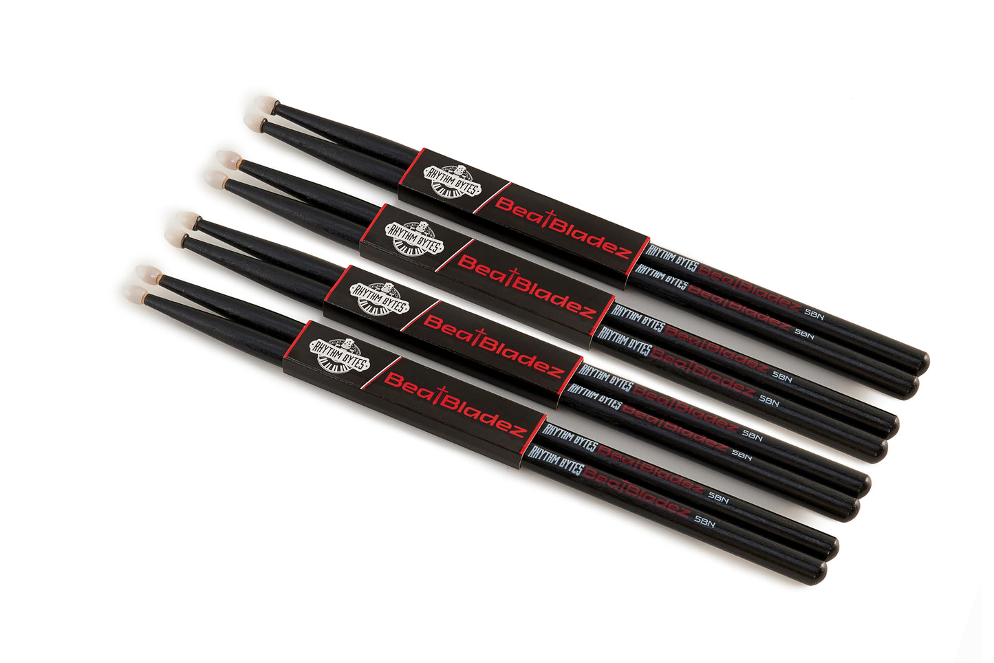 Rhythm Bytes Drumsticks | 4-Pack | Premium Oak | New BeatBladez Series
