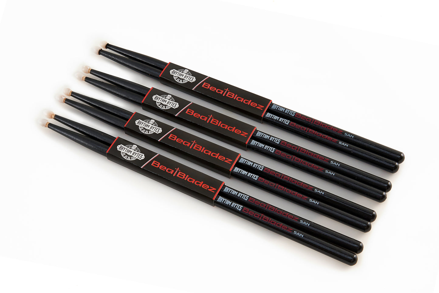 Rhythm Bytes Drumsticks | 4-Pack | Premium Oak | New BeatBladez Series
