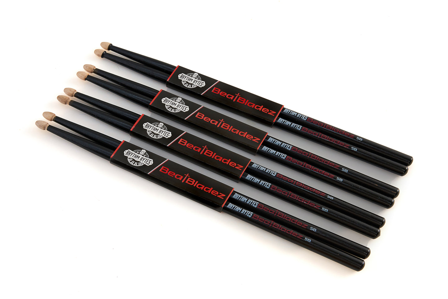 Rhythm Bytes Drumsticks | 4-Pack | Premium Oak | New BeatBladez Series