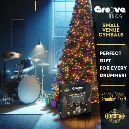 Groove Lite Cymbal Pack For Small Venues, Church, Weddings & Gigs | 7-Piece Drum Cymbal Set With Medium Noise & Premium Sound, 14" Hi Hats, 16" & 18" Crash, 20" Dynamic Ride, 18" China & 10" Splash
