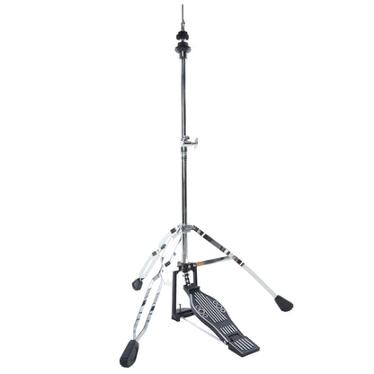 high hat pedal Rhythm Bytes Hi-Hat Stand for Cymbals – Squeak-Free, Heavy-Duty 25mm Construction, Double Braced 3-Leg Design, Height Adjustable, Long Footboard Pedal