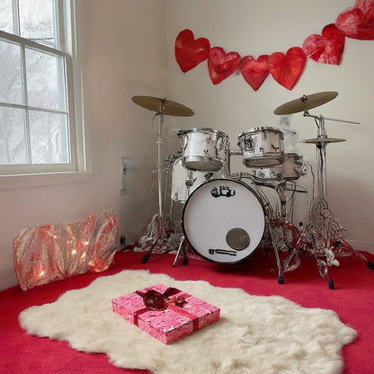 Rhythm Bytes Low Volume Cymbal Pack with Drum Silencer Pads, 13pcs, Cymbals Set - 14"/16"/18"/20", Drum Mute Pads - 8"/10"/12"/13"/14"/16", 1 Bass Mute, 1 Snare Wire Mute, Silver