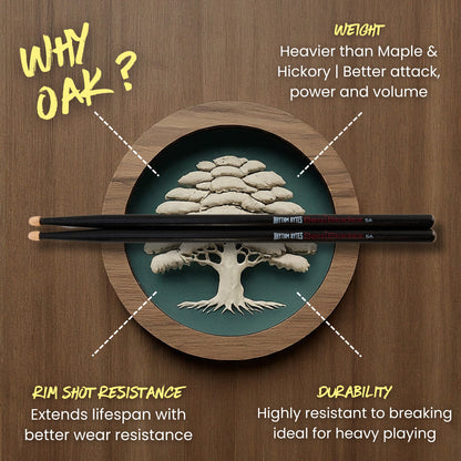 Rhythm Bytes Drumsticks | 4-Pack | Premium Oak | New BeatBladez Series